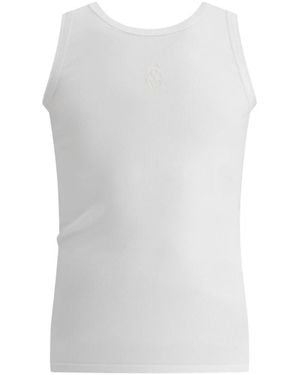 McQueen Sleeveless Tops - White