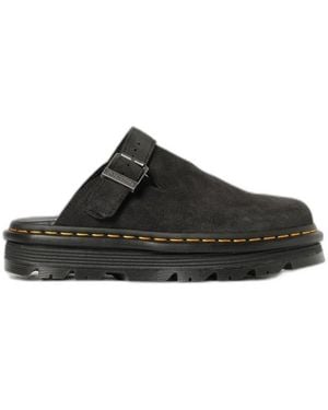Dr. Martens Zebzag Suede Slingback Platform Mule - Schwarz