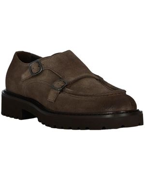Doucal's Braune Leder Doppel-Schnalle Sandalen