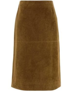Jil Sander Leather Skirts - Verde