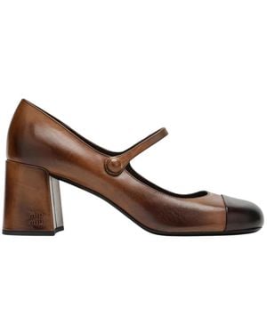 Miu Miu Schoenen ,Bruin ,Leer Decollete Mary Jane