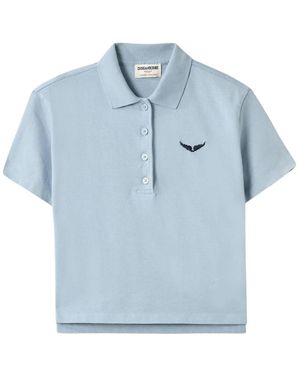 Zadig & Voltaire Einfarbiges Poloshirt - Blau