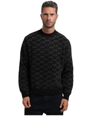 ARMANI EXCHANGE Pullover Mit Rundhalsausschnitt - Schwarz