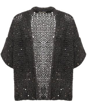 Panicale Alpaka-Mischung Cardigan - Schwarz