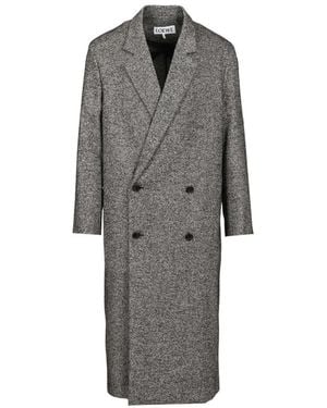 Loewe Double-Breasted Coats - Grigio