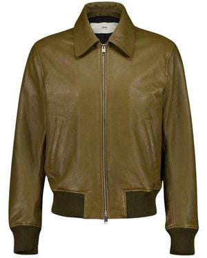 Ami Paris Leather Jackets - Groen
