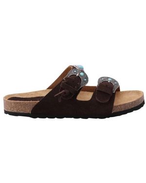 Taji Buckle Stone Sandal - Braun