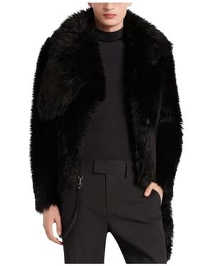 Courreges Jassen ,Zwart ,Fluffy Cropped Jacket