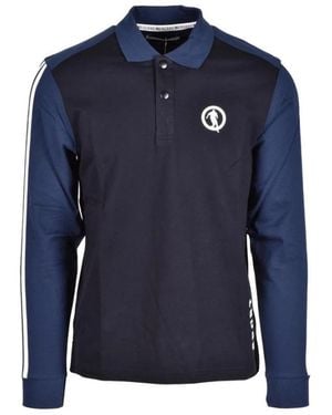 Bikkembergs Tops ,Blauw ,Katoen Cotton Polo Shirt