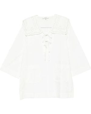 Sea Short Dresses - White