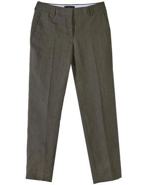 Paul Smith Broeken ,Groen ,Linnen Pantalone Pinces Lino - Grijs