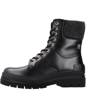 Tommy Hilfiger Lace-Up Boots - Black