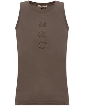 Marni Tops ,Bruin ,Katoen Katoenen Top Met Ronde Hals