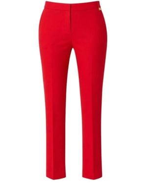 Elisabetta Franchi Cropped Trousers - Rojo