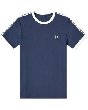 Fred Perry Ringer T-Shirt - Blauw