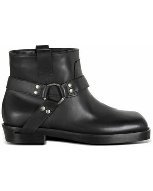 Balmain Kalfsleren Biker Enkellaarzen - Zwart