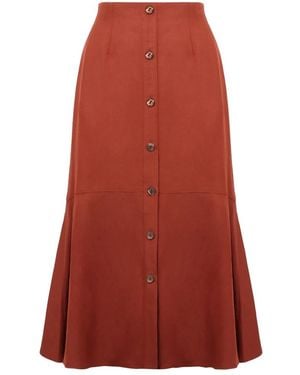 Agnona Midi Skirts - Red