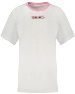 Guess Wit T-Shirt Met Korte Mouwen En Details