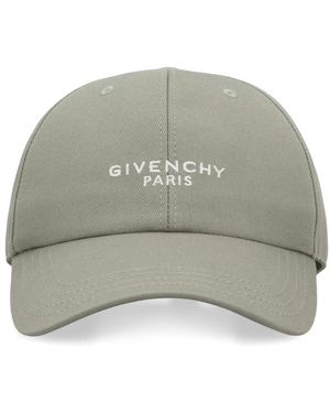 Givenchy Paris Geborduurde Katoenen Baseballpet - Grijs