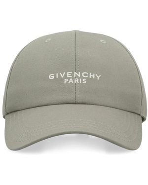 Givenchy Paris Geborduurde Katoenen Baseballpet - Grijs