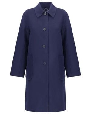 Tory Burch Single-Breasted Coats - Azul