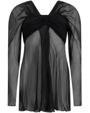 Alberta Ferretti Long Sleeve Tops - Negro
