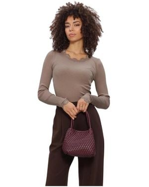 Rosemunde Babette Silk Ls Lace - Naturel