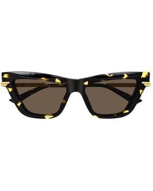 Bottega Veneta Cat-Eye Combi Sonnenbrille - Braun