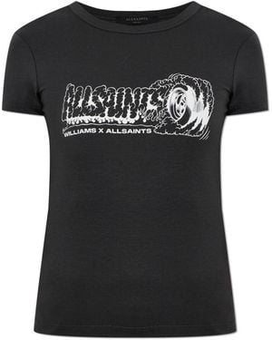AllSaints Tops ,Zwart ,Katoen Burnout Stevie T-Shirt