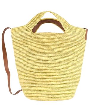 Sensi Studio Straw Tall Bag - Geel