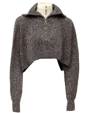 Sportmax Dubbele Coltrui Met Rits - Grijs