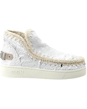 Mou Schoenen ,Wit ,Leer Summer Eski New Sneak - Metallic
