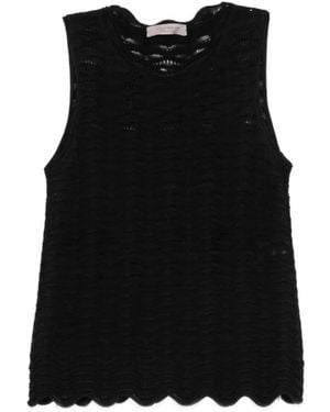 D.exterior Sleeveless Tops - Black