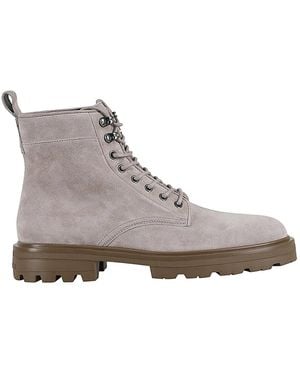 Hogan Lace-Up Boots - Grey