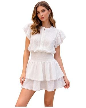 WEILI ZHENG Short Dresses - White