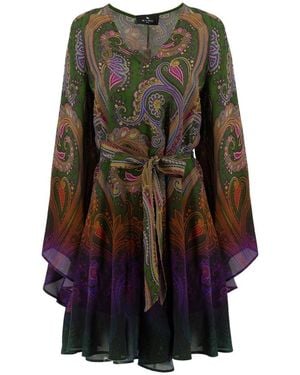 Etro Kleedjes ,Groen ,Short Kleedjes