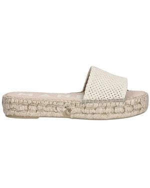 Manebí Schoenen ,Leer Platform Espadrilles - Wit