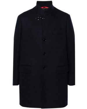 Fay Single-Breasted Coats - Blue