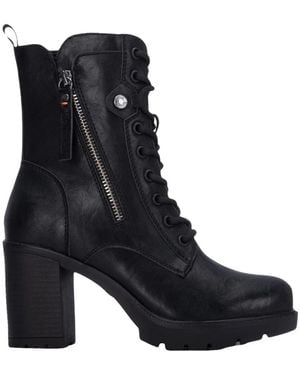 Refresh Schoenen ,Zwart ,Leer Laarsjes