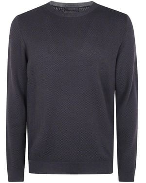 Zanone Round-Neck Knitwear - Azul