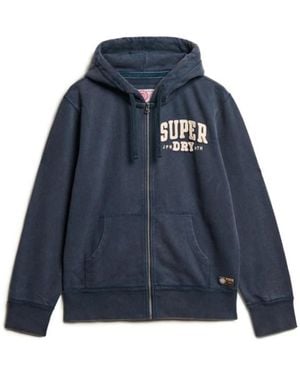 Superdry Zip-Throughs - Bleu