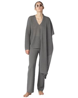 SMINFINITY Accessoires ,Grijs ,Kasjmier Airy Rib Sjaal