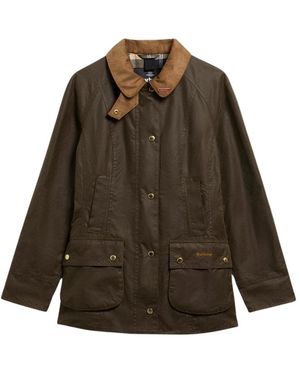 Barbour Jassen ,Bruin ,Katoen Beadnell Wax Jacket - Groen