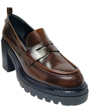 Sergio Rossi Leren Moccasin - Bruin