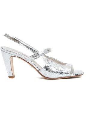 Halmanera High Heel Sandals - White