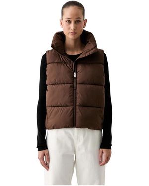 DKNY Jassen ,Bruin ,Korte Puffer Bodywarmer