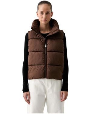 DKNY Kurze Steppweste - Braun