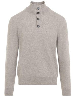 Brioni Round-Neck Strickwaren - Grau