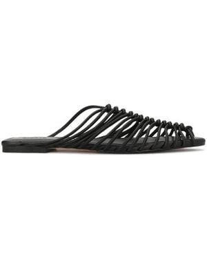 Kazar Geflochtene Leder-Mules - Schwarz
