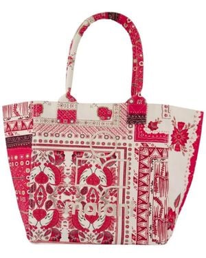 Isabel Marant Rote Baumwoll Shopper Tasche Mit Griffen